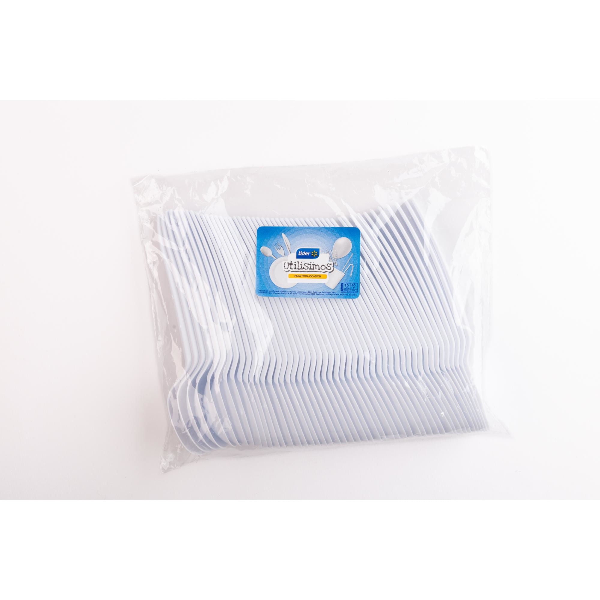 Cucharas Blancas Caja 48 Un Lider