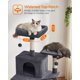 thumbnail image 4 of Torre para gatos Cat Tree Feandrea para interiores con rascadores, color gris, 4 of 9