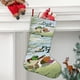 thumbnail image 2 of Rana y Sapo Tema: Calcetines de Navidad, fino lino blanco para colgar en escaleras y chimenea, decoración navideña para el hogar, regalo de Navidad. 45cm × 32cm, 2 of 5