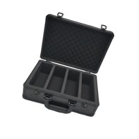 Magideal - Caja De Almacenamiento Para Tarjetas Deportivas Coleccionables, Dividida, Impermeable, Portátil, Rígida, De Aleación De Aluminio Con Eva, Apta Para Ta 4 Ranuras Para Tarjetas