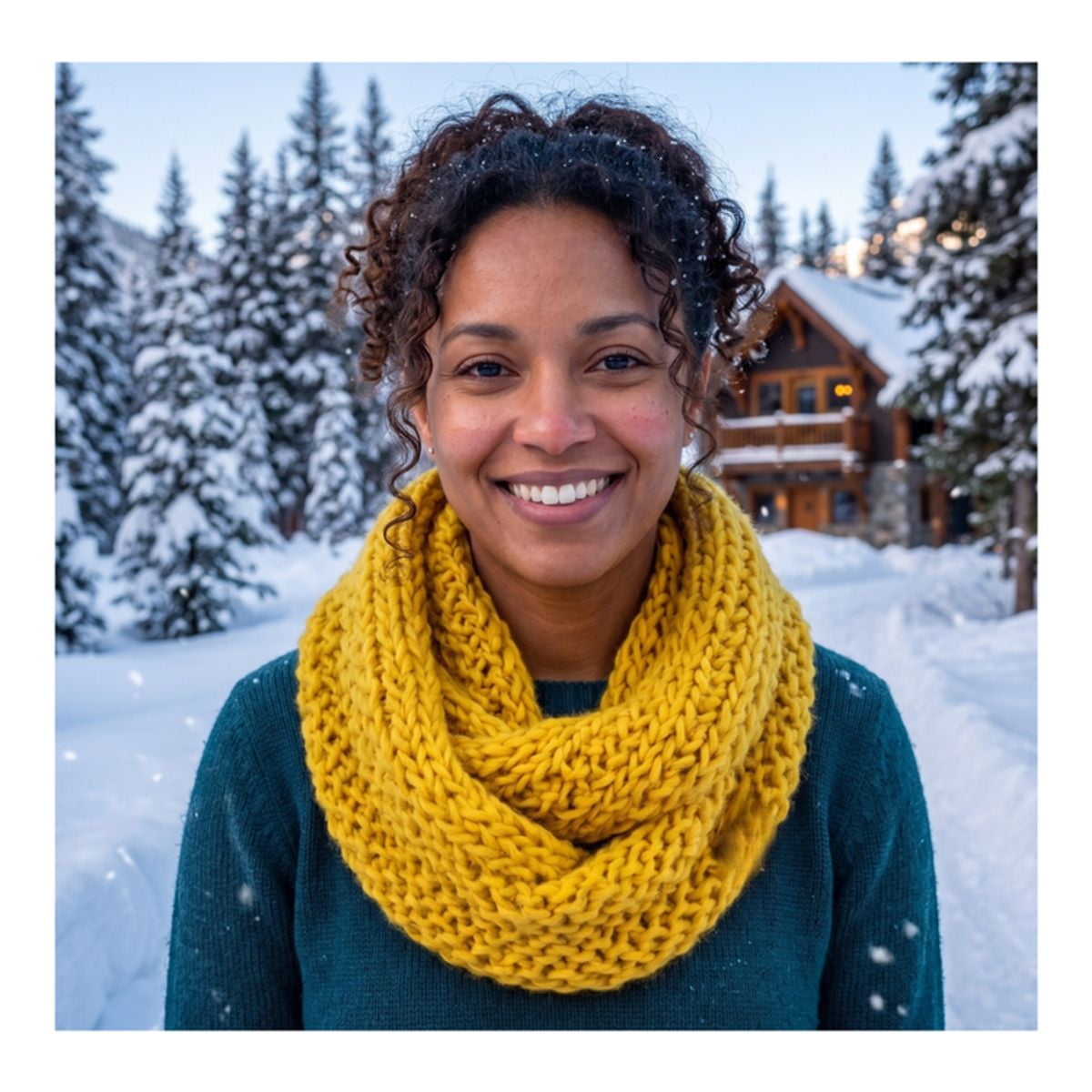 Genérico - Bufanda Cuello Estilo Punto Inglés Lana Invierno Abrigado