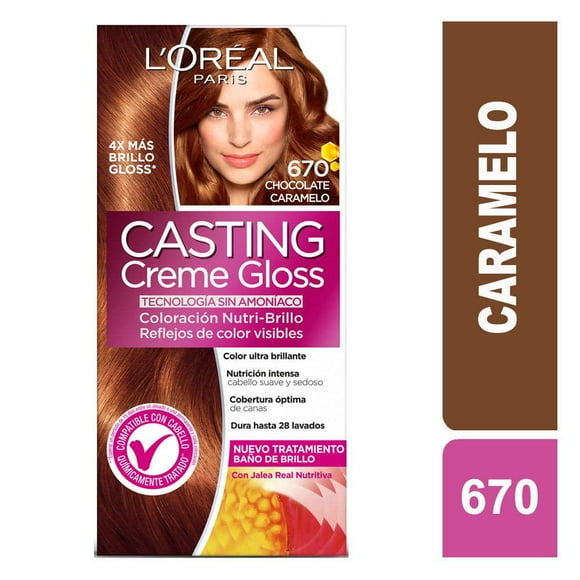 Coloración Cabello Creme Gloss 670 Chocolate Caramelo