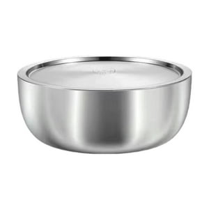 Genérico - Cuenco De Acero Inoxidable Con Tapa Para Servir Bufé De Cena, Cuenco Para Almacenar Frutas, 26 Cm