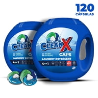 Pack X 2 Detergente Para Ropa En Cápsulas Cleanx 4En1 Ultra 2 X 60 Un