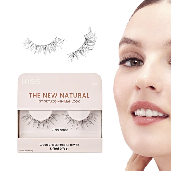 Pestañas postizas KISS The New Natural Gold, 12 mm, 1 par