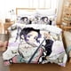 thumbnail image 1 of Kochou Shinobu Bed Linen Anime Demon Slayer Bedding Set 200x200 Teens Boys Twin Single Full Duvet Cover Sets Bed Sheets, 1 of 5