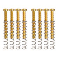 Magideal - 8X Tornillos De Montaje De Pastilla Humbucker De Metal Y Resortes Piezas De Repuesto De Guitarra Eléctrica Para Guitarra Eléctrica Musical Instrumento , Dorado