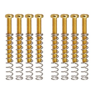 Magideal - 8X Tornillos De Montaje De Pastilla Humbucker De Metal Y Resortes Piezas De Repuesto De Guitarra Eléctrica Para Guitarra Eléctrica Musical Instrumento , Dorado