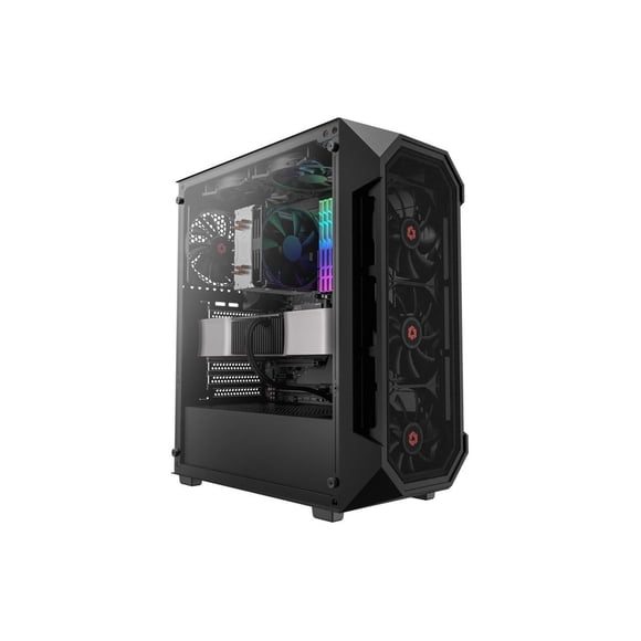 Rosewill Gabinete Para PC Gaming ATX Torre Media Vidrio Templado