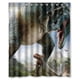 thumbnail image 1 of Cortina de ducha de dinosaurios con ganchos, tamaño 60 x 72 pulgadas, 1 of 3