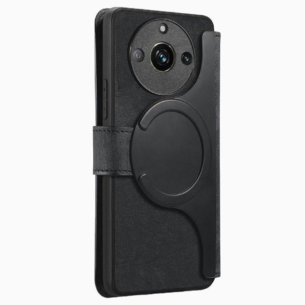 Funda Billetera Magnética para Realme 11 Pro Soporte Tarjetas Desmontable Negro