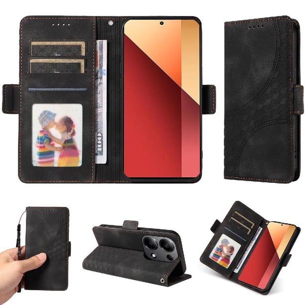 Carcasa FOXDOCK Xiaomi Poco M6 Pro 4G de cuero PU, diseño acolchado clásico, protección contra caídas y rayones