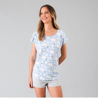 Pijamas Top + Short Caja Flores Mujer 33880-14