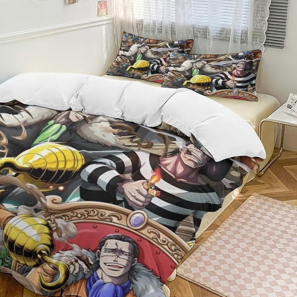 Sir Crocodile Bed Duvet Cover Funny Anime Cartoon Bedding Se Lightweight3 Piece Comforter Se, cases