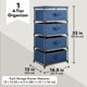 thumbnail image 5 of Armario Juvale, organizador de ropa, 4 niveles, con cajones, azul, 5 of 9