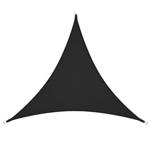 Miglu - Toldo Vela Triangular Color Negro + Kit De Instalación