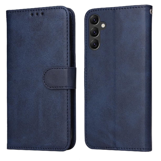 Funda Billetera para Samsung Galaxy A14 4G con Porta Tarjetas y Soporte Ajustable Azul