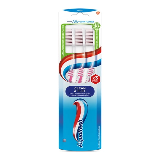 Cepillo De Dientes Aquafresh Suave Clean & Flex Pack
