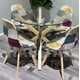 thumbnail image 2 of Mesa Para Comedor De Vidrio Redonda Nordic 100cm Patas Simil Madera, 2 of 4