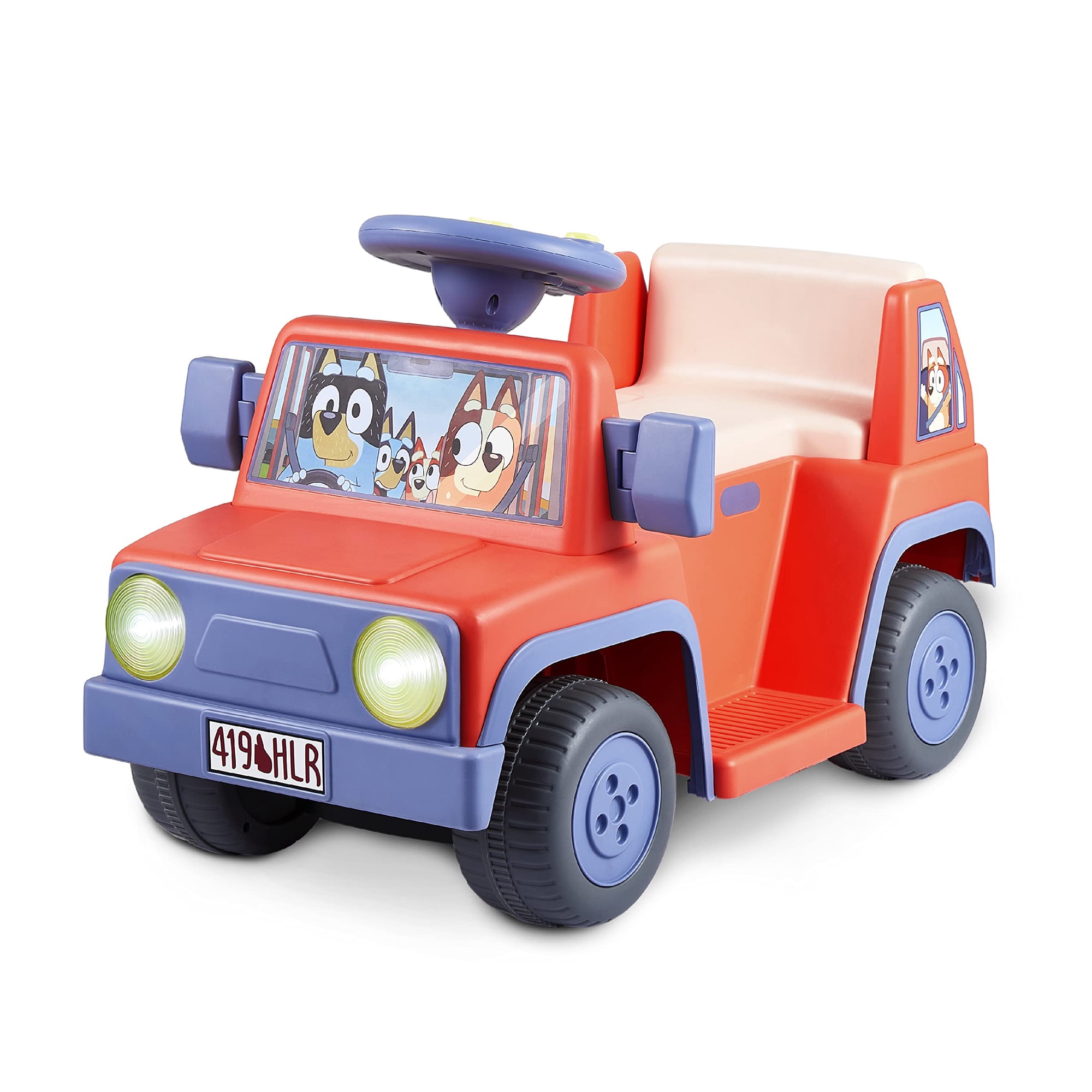 Ride On Car Voyager Bluey 6v Para Niños Pequeños Con Sonido Y Música