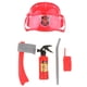 thumbnail image 4 of ni?os fuego principal juego de rol traje de halloween cosplay casco conjunto 5 piezas, 4 of 5