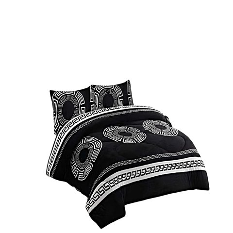 Genérico - Pack Cobertor De Invierno Plush 1.5 Plaza 180X200Cm Negro 2