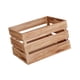 thumbnail image 4 of Caja de ropa de bocina de madera Organizador de canasta de almacenamiento de decoración del hogar rústico para el jardín minorista Pantry Pantry Veget Color claro, 4 of 5