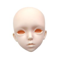 Bothyi - Cabeza De Muñeca Bjd 1/3 3D Para Muñecas De 60 Cm De Altura, Calvas, Con Caras Levantadas, Para Entusiastas De Los Juguetes Diy, Labios Gruesos Y Sin Ojos.