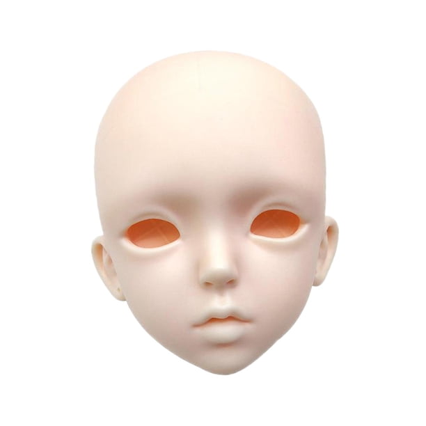 Cabeza De Muñeca BJD 1/3 3D Para Muñecas De 60 Cm De Altura, Calvas, Con Caras Levantadas, Para Entusiastas De Los Juguetes DIY, Labios Gruesos Y Sin Ojos.