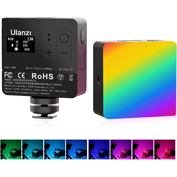 Lámpara de vídeo ULANZI VL49 Pro RGB LED 2500-9000 K con pantalla LCD