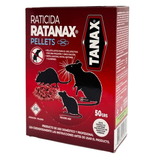 Raticida En Pellets Caja 50 g Tanax