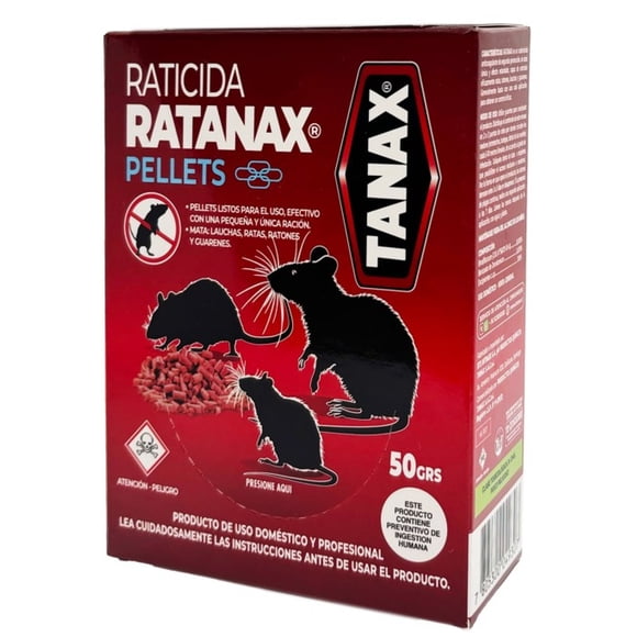 Raticida En Pellets Caja, 50 g