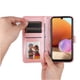 thumbnail image 4 of Funda tipo cartera FOXDOCK para Samsung Galaxy A32 4G , diseño girasol en relieve, cuero PU, cierre magnético, soporte y tarjetero, 4 of 5