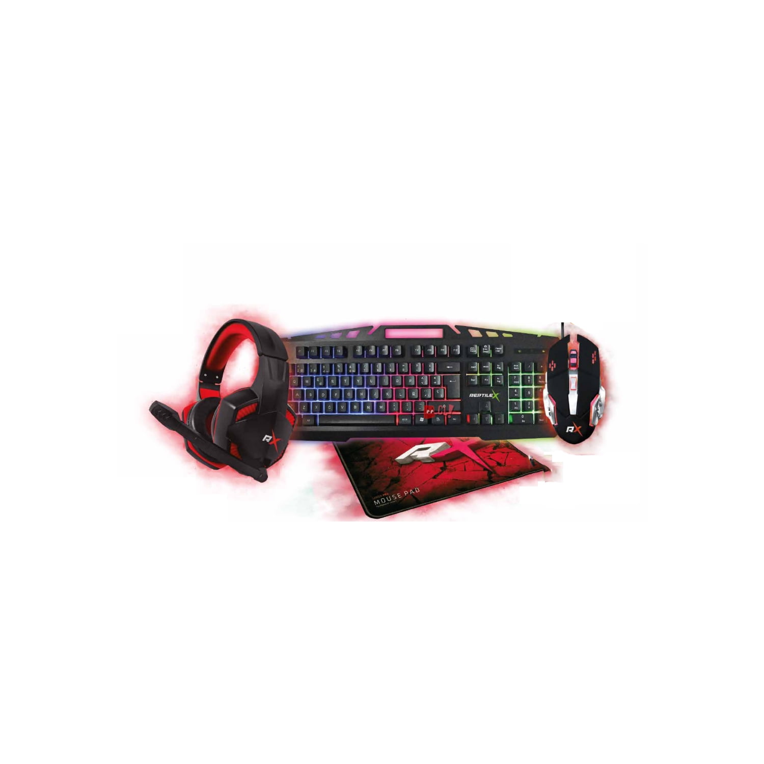 Reptilex - Kit Gamer Mouse Teclado Y Mouse Pad - Ps