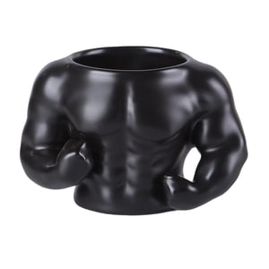 Bothyi - Taza De Cerámica Con Adorno, Taza De Café Para Bebidas Frías O Calientes, Bebidas Para Hombres, Color Negro