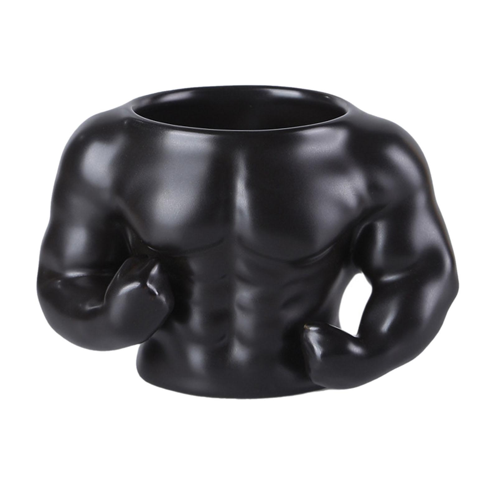 Bothyi - Taza De Cerámica Con Adorno, Taza De Café Para Bebidas Frías O Calientes, Bebidas Para Hombres, Color Negro