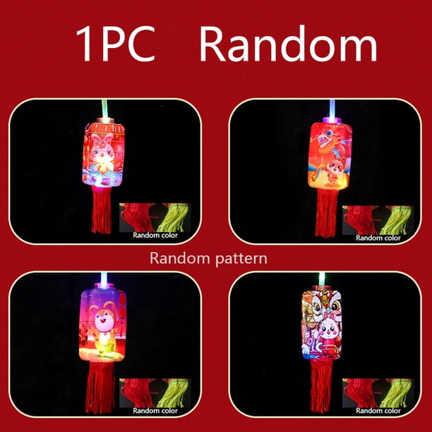 1PCS Chinese New Year Lantern: Light Up Your Festivities with a Cartoon Handheld Flash Lamp!