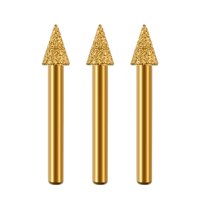 Ioensy - 3 Piezas De Muelas Abrasivas, Cabezal De Molienda Cónico Para Grabado, Molienda De Metal, 10Mm