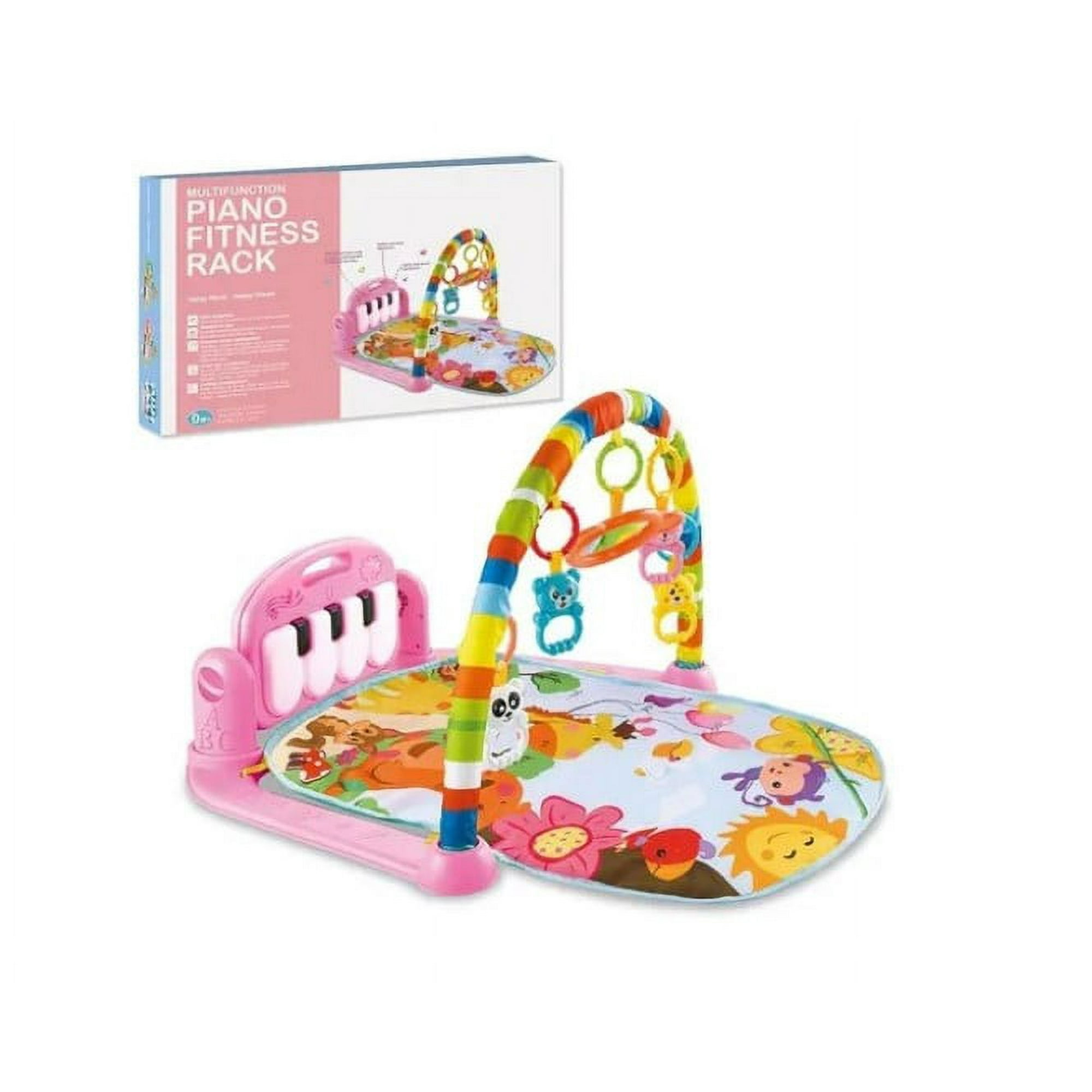 Genérico - Alfombra Gimnasio Musical Con Piano Para Bebe Rosado