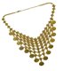 thumbnail image 2 of Moneda Bohemia Borla Flecos Babero Declaración Gargantilla Collar Collar Tono Dorado, 2 of 3