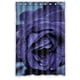 thumbnail image 1 of Cortina de ducha con diseño de gotas de lluvia de color azul oscuro y ganchos, tamaño 48 x 72 pulgadas, 1 of 3