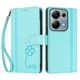 thumbnail image 3 of Funda Cartera Trébol para Xiaomi Redmi Note 13 Pro 4G con Ranuras Tarjetas y Carga Inalámbrica Verde menta, 3 of 6