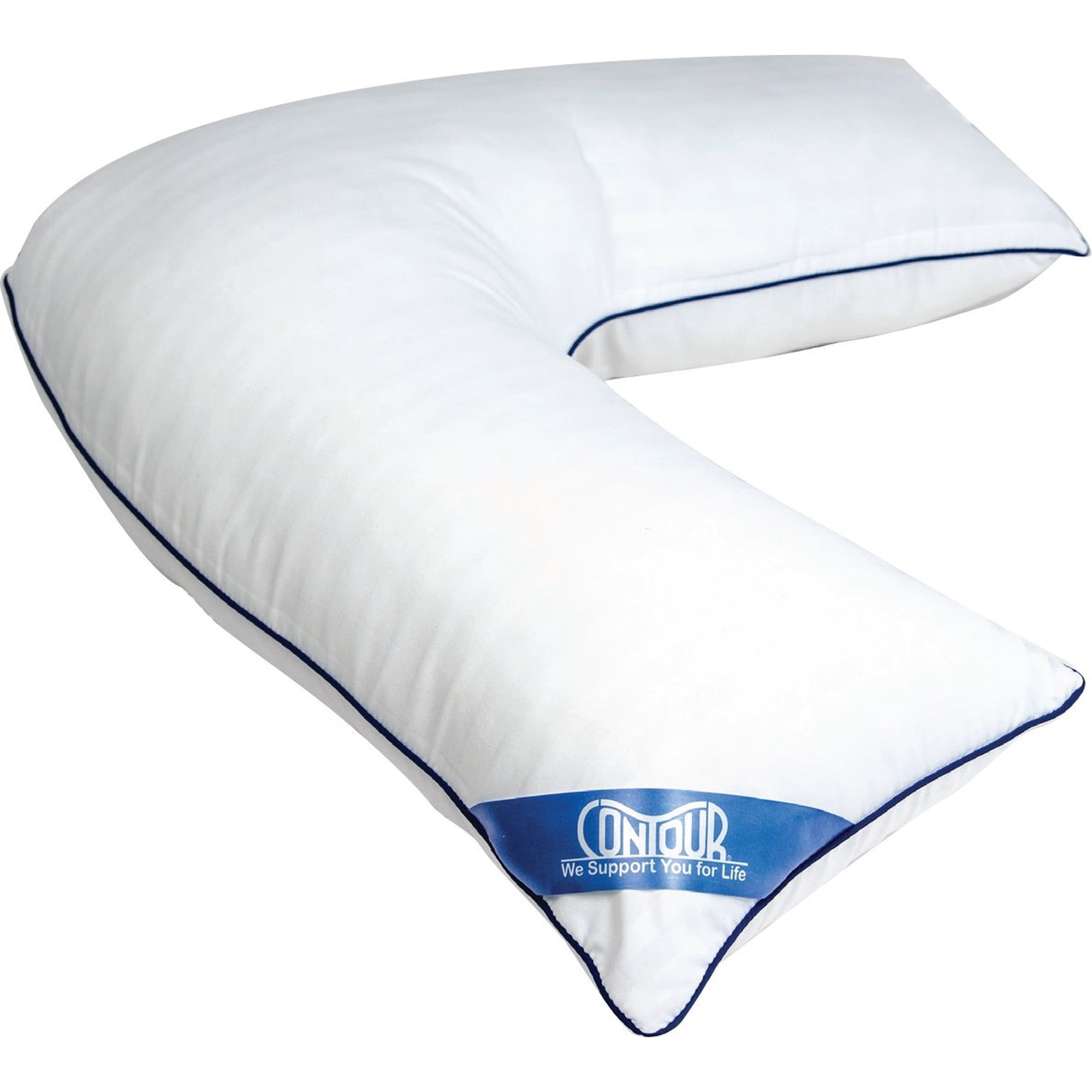 Contour - Almohada Contorneada En Forma De L Para Soporte Corporal En La Cama, Ideal Para Quienes Duermen De Lado