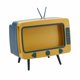 thumbnail image 1 of Forma De TV Caja De Pa?uelos Soporte Para Teléfono Móvil Servilletero De Pa?uelos De Escritorio Amarillo, 1 of 5