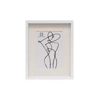 Genérico - Marco Cuadro Madera Box Paspartú Foto 15X20 O 23X28Cm Blanco