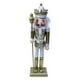 thumbnail image 1 of Figuras De Cascanueces De 12 ", Figuras De Decoración De Navidad, Decoración Del Hogar Hecha A Mano, Corona Dorada, 1 of 3