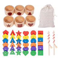 Magideal - Juego De Pesca, Juego De Juego Montessori, Juegos De Entrenamiento De Madera A Juego Para Niños