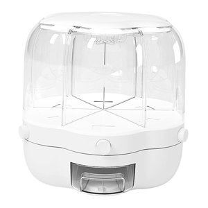 Magideal - Dispensador De Cereales Multifuncional Contenedor De Alimentos Caja De Almacenamiento De Alimentos Secos De Gran Capacidad Para La Encimera Del Hogar , Blanco Rejilla Blanca 6.5Kg-6