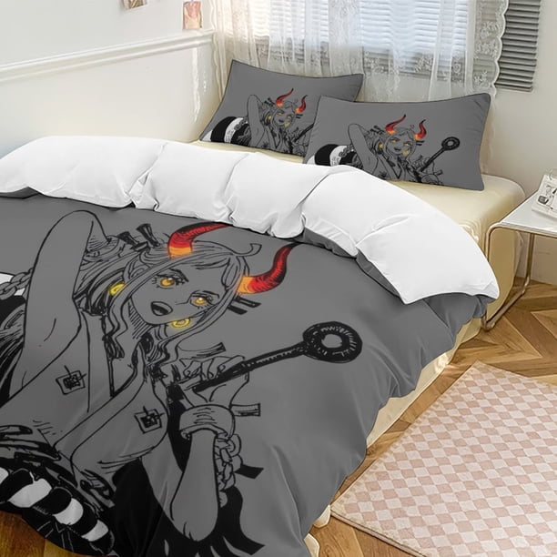 Yamato Bed Duvet Cover Funny Anime Cartoon Bedding Sets Lightweight 3 Piece Comforter Sets