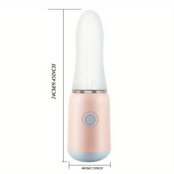 Portable Baby Food Maker , Mini Food Processor ,Battery Rechargeable Multi-Function Infant Toddler Food Processor Mixer Puree Maker Blender With Spoon Feeder , Mini Handheld Baby Feeding Stirring Spoo